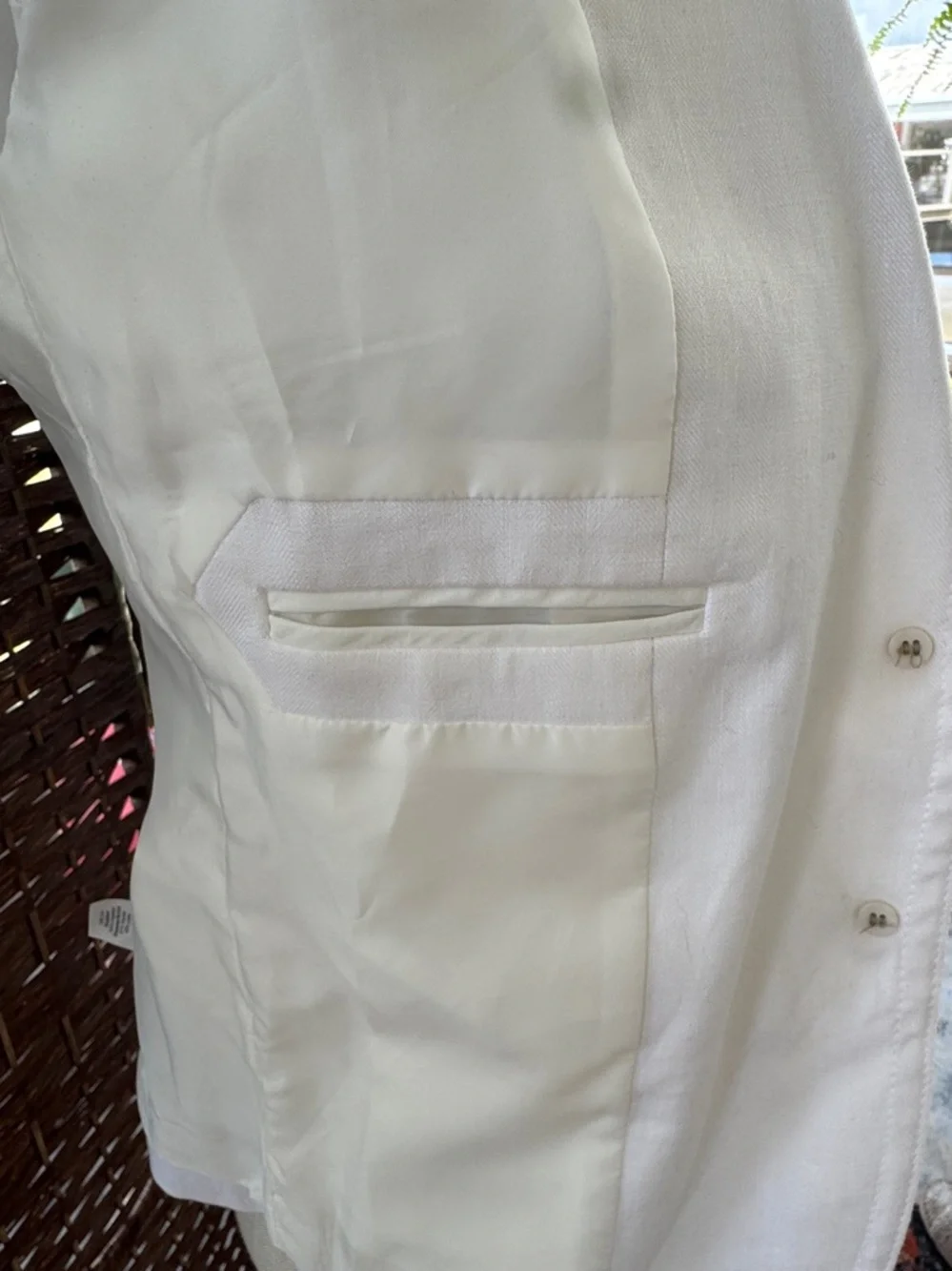 J. Crew Women's Cream Linen Single-Breasted Blazer - Picture 10 of 16